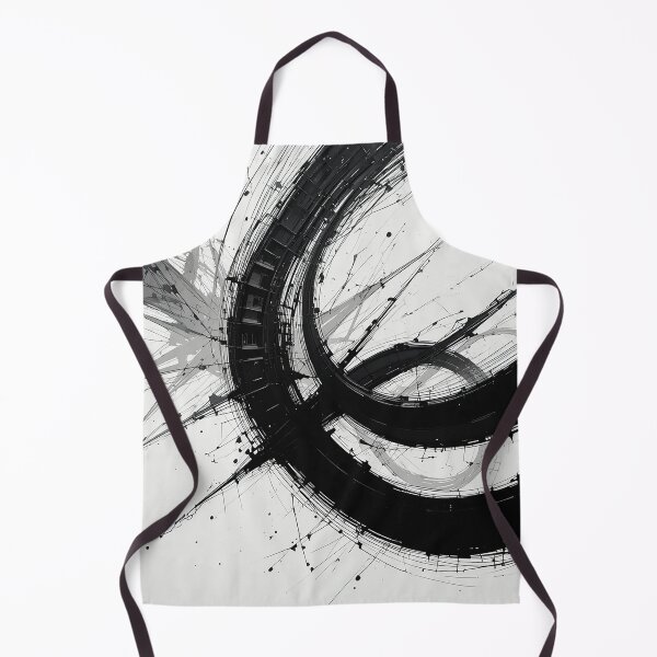 Item preview, Abstract Calligraphy Flow Line Art – Bold Black Ink Brushstroke Motion Design designed and sold by PixPixari.