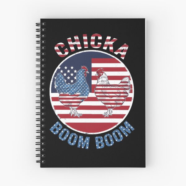 Item preview, Chicka Boom Boom Chicken T-Shirt – Funny Patriotic Chicken USA Flag Fourth of July designed and sold by ZyxDes.