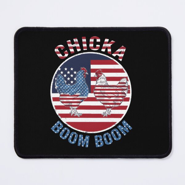 Item preview, Chicka Boom Boom Chicken T-Shirt – Funny Patriotic Chicken USA Flag Fourth of July designed and sold by ZyxDes.