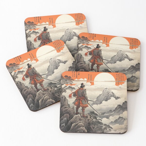 Item preview, Traditional Japanese Illustration - Samurai on the Roof of the World designed and sold by DaisukiTokyo.