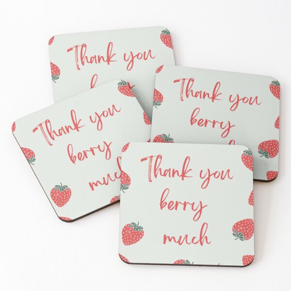 Item preview, Green Thank You Berry Much designed and sold by BillieBroome.
