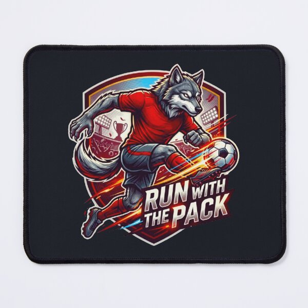 Item preview, Run With The Pack Wolf Football Mascot World Cup Soccer designed and sold by MT-Hub | Cute Aesthetic Art, Stickers & Phone Cases.