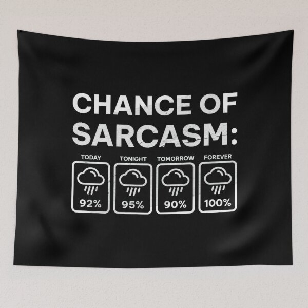 Item preview, Chance Of Sarcasm Funny Weather Forecast Humor Classic T-Shirt designed and sold by Thefreenefnaf.