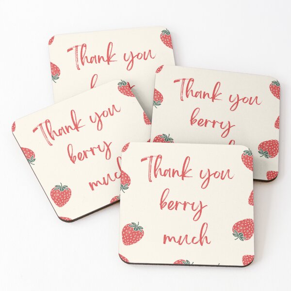 Item preview, Cream Thank You Berry Much designed and sold by BillieBroome.