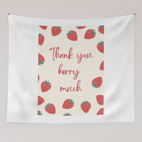 Item preview, Cream Thank You Berry Much designed and sold by BillieBroome.