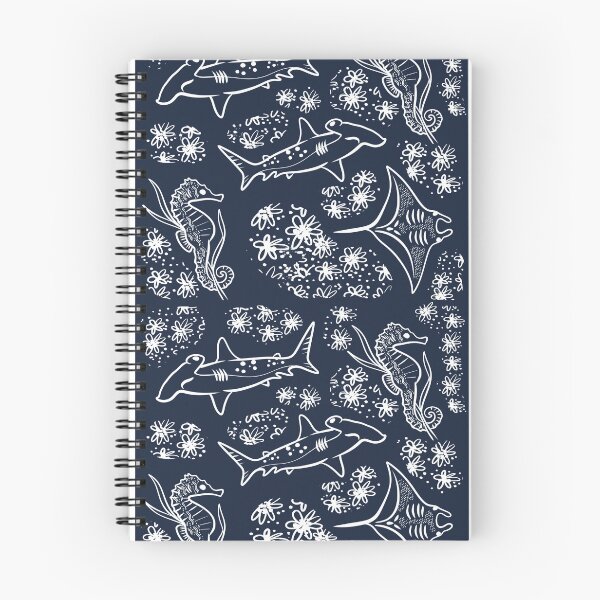Item preview,  Floral Ocean Animals - Black Background designed and sold by IvysCreativityHouse.