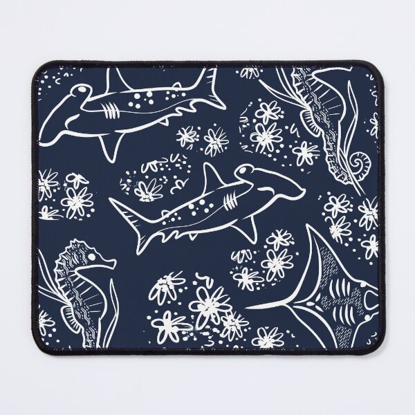 Item preview,  Floral Ocean Animals - Black Background designed and sold by IvysCreativityHouse.