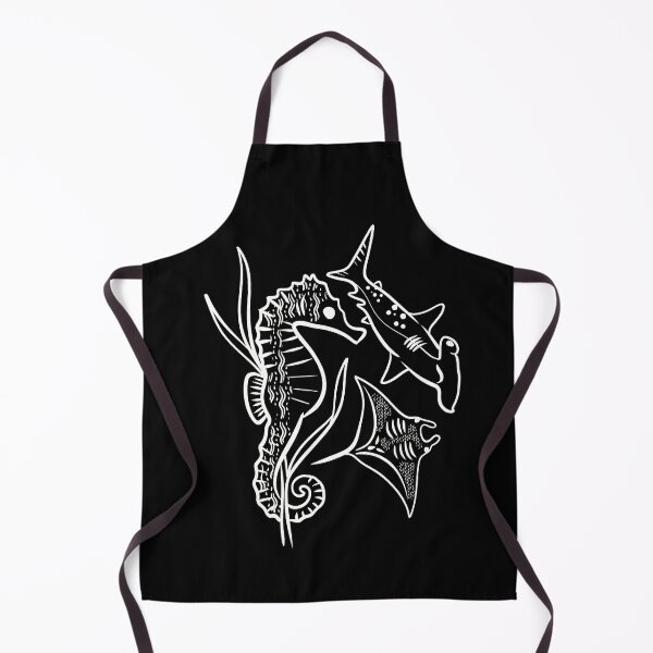 Item preview, Floral Ocean Animals - Black Background designed and sold by IvysCreativityHouse.