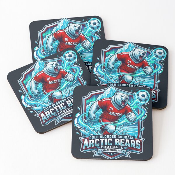 Item preview, Cold Blooded Courage Polar Bear Arctic Football Mascot World Cup designed and sold by MT-Hub | Cute Aesthetic Art, Stickers & Phone Cases.