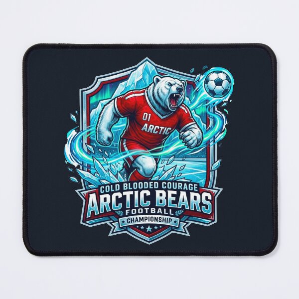 Item preview, Cold Blooded Courage Polar Bear Arctic Football Mascot World Cup designed and sold by MT-Hub | Cute Aesthetic Art, Stickers & Phone Cases.