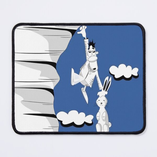Item preview, Hanging On — Cartoon Character & Bunny on a Cliff designed and sold by jimmytedesky.