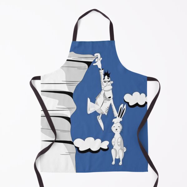 Item preview, Hanging On — Cartoon Character & Bunny on a Cliff designed and sold by jimmytedesky.