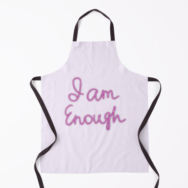 Item preview, I Am Enough Pink Glitter Handwritten Motivational Quote designed and sold by SweetLilith.