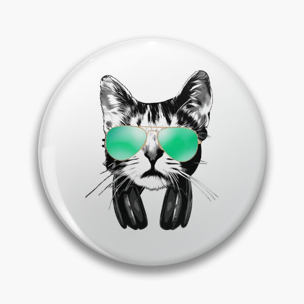 Item preview, Cool Cat Wearing Sunglasses and Headphones designed and sold by marke770.