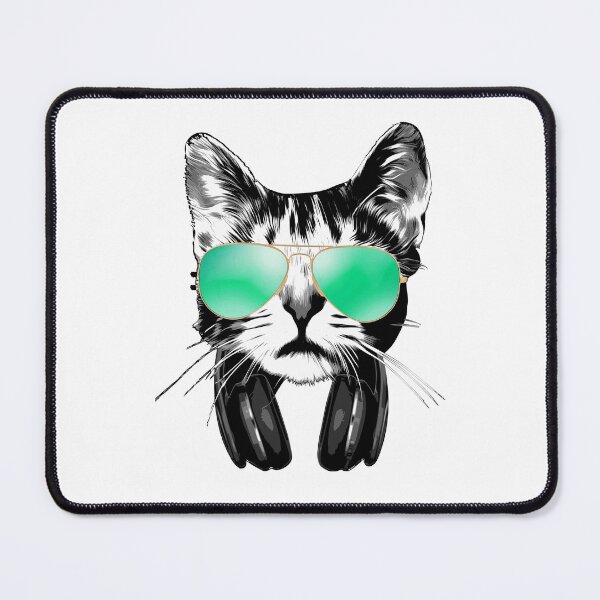 Item preview, Cool Cat Wearing Sunglasses and Headphones designed and sold by marke770.