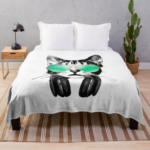 Item preview, Cool Cat Wearing Sunglasses and Headphones designed and sold by marke770.