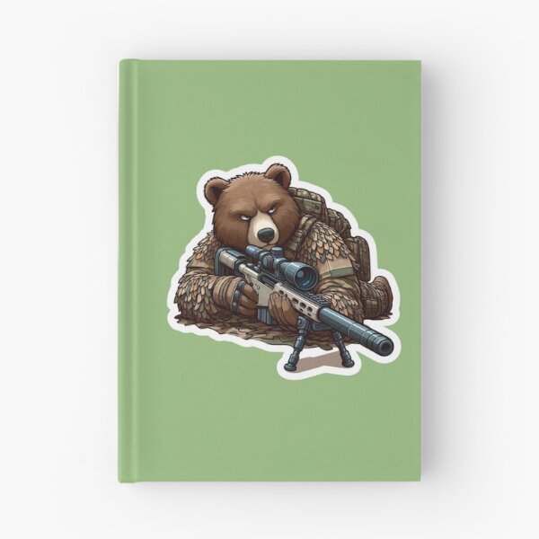 Item preview, Prone Grizzly Bear Sniper Ghillie Suit Tactical Sticker designed and sold by carestazafeli.