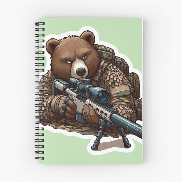 Item preview, Prone Grizzly Bear Sniper Ghillie Suit Tactical Sticker designed and sold by carestazafeli.