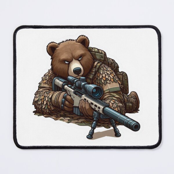 Item preview, Prone Grizzly Bear Sniper Ghillie Suit Tactical Sticker designed and sold by carestazafeli.