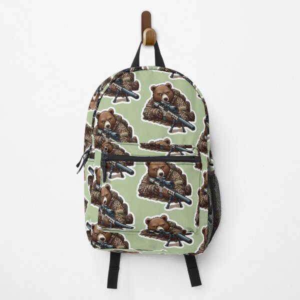 Item preview, Prone Grizzly Bear Sniper Ghillie Suit Tactical Sticker designed and sold by carestazafeli.