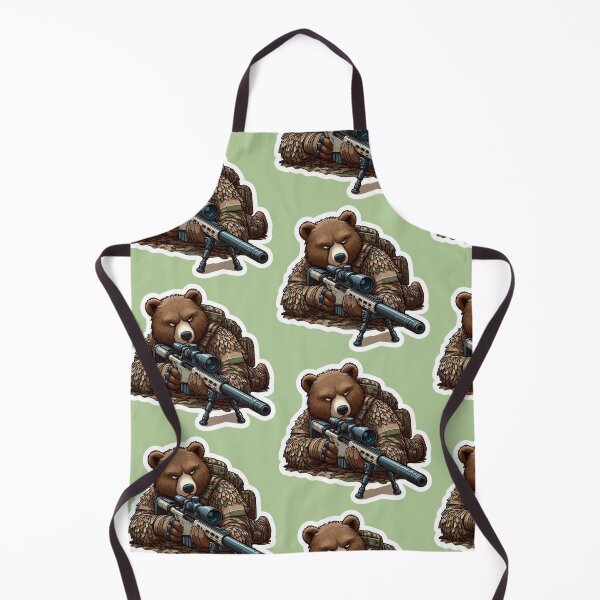 Item preview, Prone Grizzly Bear Sniper Ghillie Suit Tactical Sticker designed and sold by carestazafeli.
