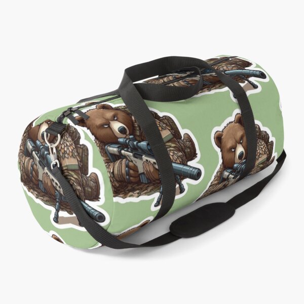 Item preview, Prone Grizzly Bear Sniper Ghillie Suit Tactical Sticker designed and sold by carestazafeli.