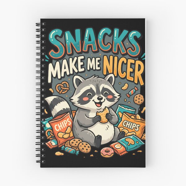 Item preview, Snacks Make Me Nicer - Funny Raccoon Trash Panda Meme designed and sold by kndcreative.