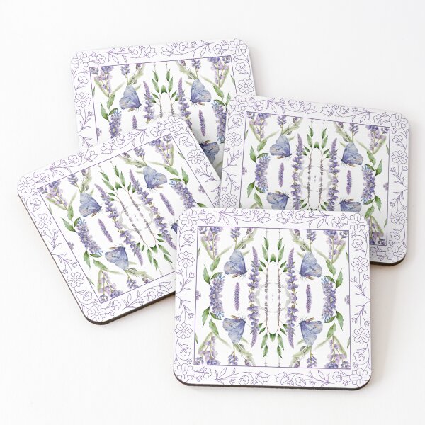 Item preview, Framed Lavender Design with Butterflies  designed and sold by TeeGeeTees.