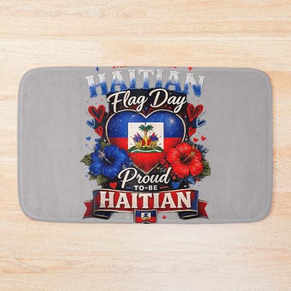Item preview, Happy Haitian Flag Day Proud Haiti Flag designed and sold by KathieFaugh.