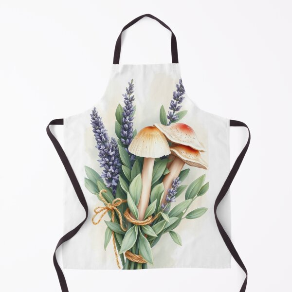 Item preview, Watercolor Fungi and Lavender Botanical Art Bouquet designed and sold by Vida e Arte.