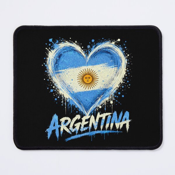 Item preview, Argentina Soccer Heart Flag designed and sold by elongatedjazz.
