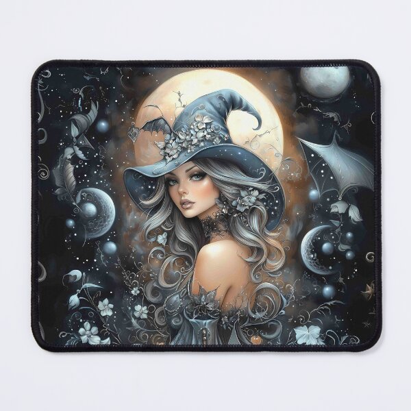 Item preview, Mystical Witch with Wildflowers – Boho Magic Art designed and sold by GGAUL.
