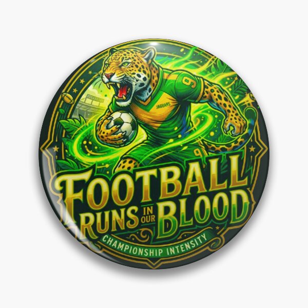 Item preview, Football Runs In Our Blood Jaguar Mascot World Cup Soccer designed and sold by MT-Hub | Cute Aesthetic Art, Stickers & Phone Cases.