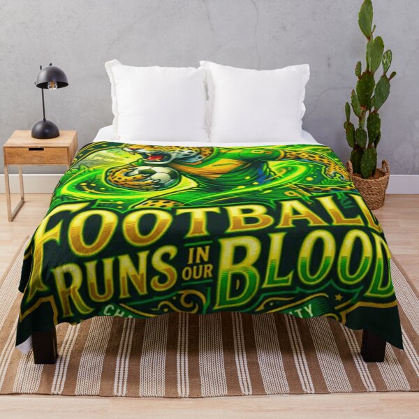 Item preview, Football Runs In Our Blood Jaguar Mascot World Cup Soccer designed and sold by MT-Hub | Cute Aesthetic Art, Stickers & Phone Cases.