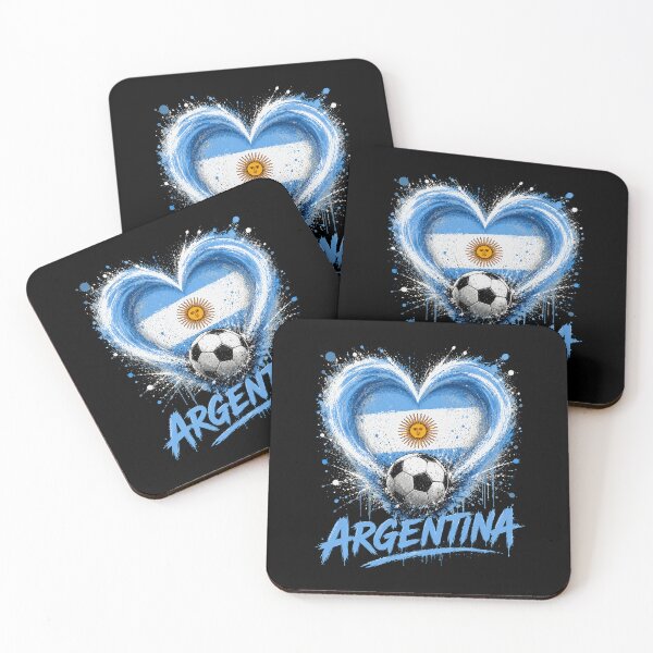 Item preview, Bandera del corazón de fútbol de Argentina designed and sold by elongatedjazz.