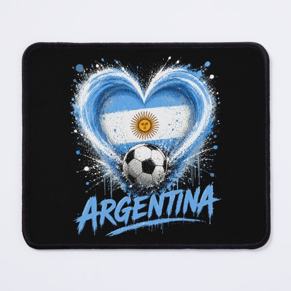 Item preview, Argentina Soccer Heart Flag designed and sold by elongatedjazz.