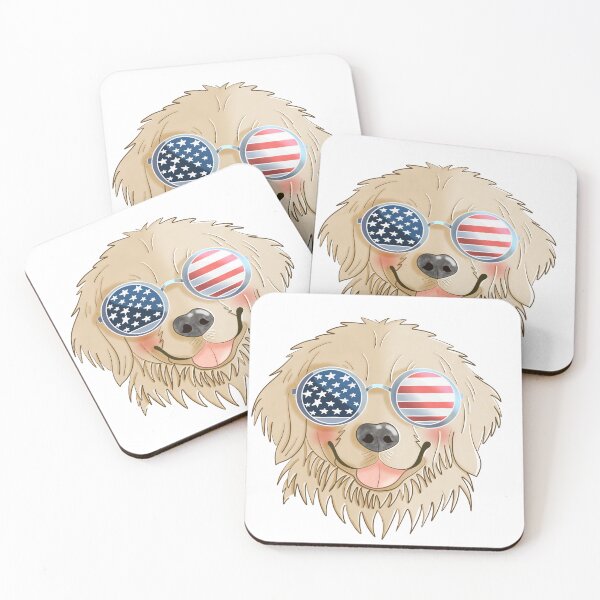 Item preview, Patriotic Golden Retriever designed and sold by MARIANNE LIM.
