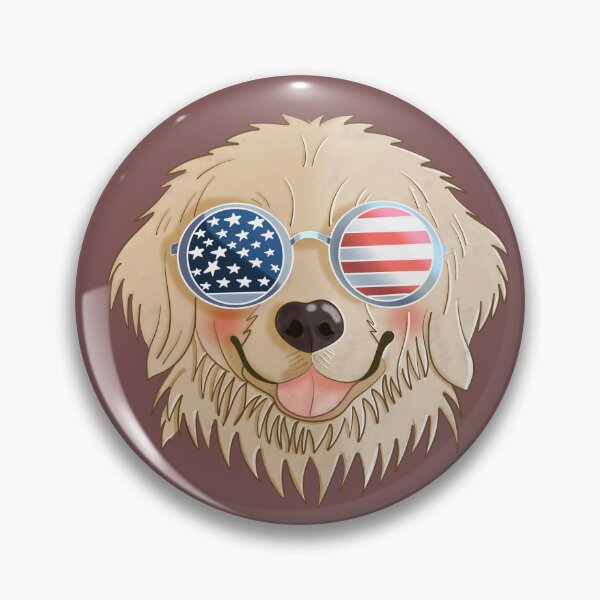Item preview, Patriotic Golden Retriever designed and sold by MARIANNE LIM.