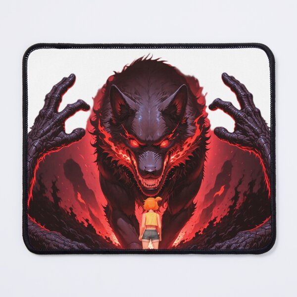 Item preview, Dark Fantasy Monster Wolf Anime Girl Confrontatio designed and sold by BLUESKY11a.