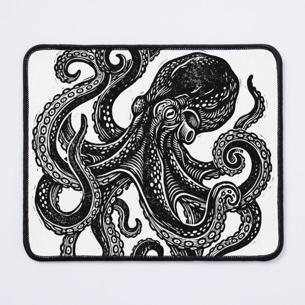 Item preview, Woodcut Octopus - Nautical Marine Art designed and sold by seven things shop.