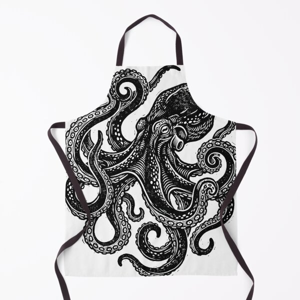 Item preview, Woodcut Octopus - Nautical Marine Art designed and sold by seven things shop.