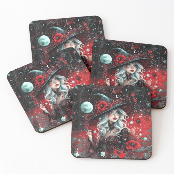 Item preview, Mystical Witch with Wildflowers – Boho Magic Art designed and sold by GGAUL.