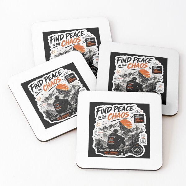 Item preview, Find Peace in the Chaos | Mountain Adventure Gen Z Sticker designed and sold by Ananyamalik12.
