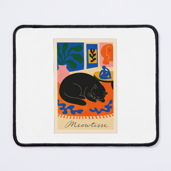 Item preview, Matisse Style Gallery Print Minimalist Sleeping Black Cat designed and sold by Prints-Things.