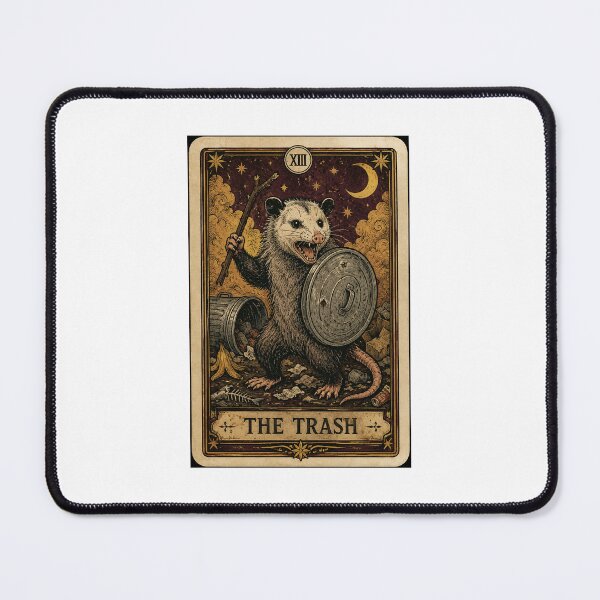 Item preview, Whimsical Possum Trash Shield Medieval Tarot Card Art designed and sold by Prints-Things.