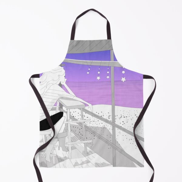 Item preview, Dreaming by the Sea — Purple Sunset Illustration designed and sold by jimmytedesky.