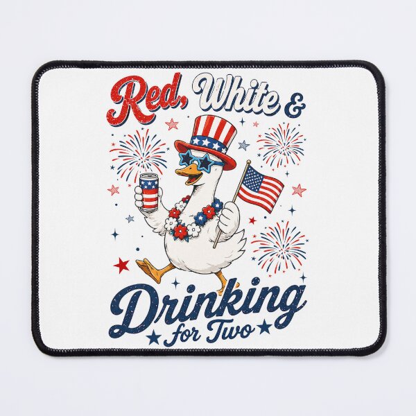 Item preview, Red White & Drinking for Two Pregnancy Goose Fourth of July designed and sold by elongatedjazz.
