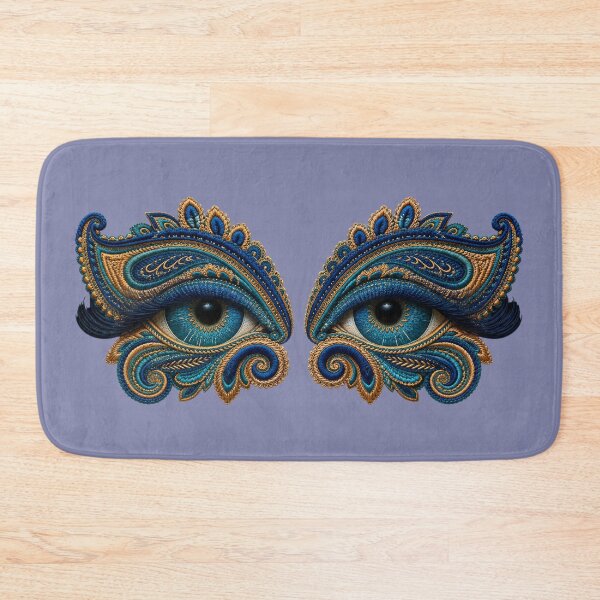 Item preview, Twin Paisley Eyes Embroidery Art designed and sold by MegaNovaArt.
