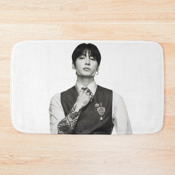 Item preview, Jungkook Tattoos and Suit Vest Dark Monochrome Art designed and sold by Mooncreates7.