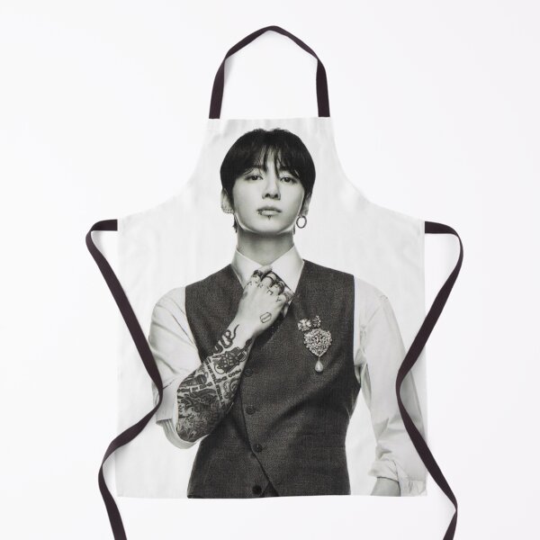 Item preview, Jungkook Tattoos and Suit Vest Dark Monochrome Art designed and sold by Mooncreates7.